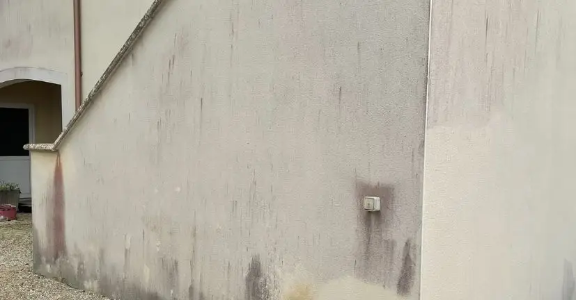 Avant : mur de façade repeint